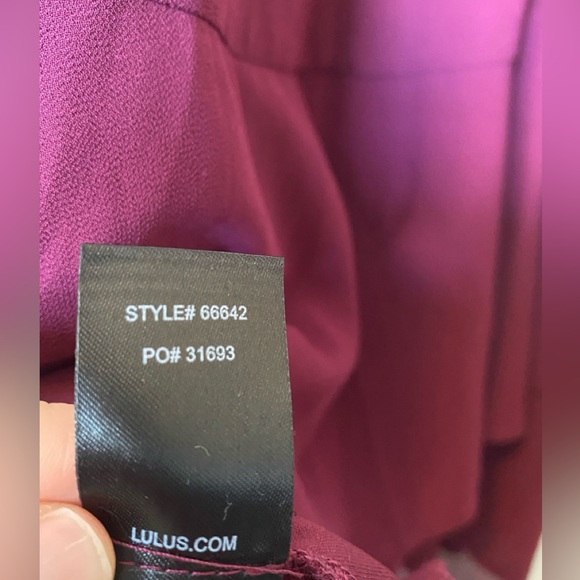 Gorgeous Lulus Lace Up High Low Maxi VNeck Spaghetti Strap Size S - Picture 15 of 16